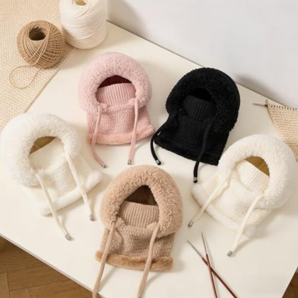 Winter 3-in-1 Beanie Scarf Mask Windproof Knitted Cold Weather Hat main image 7